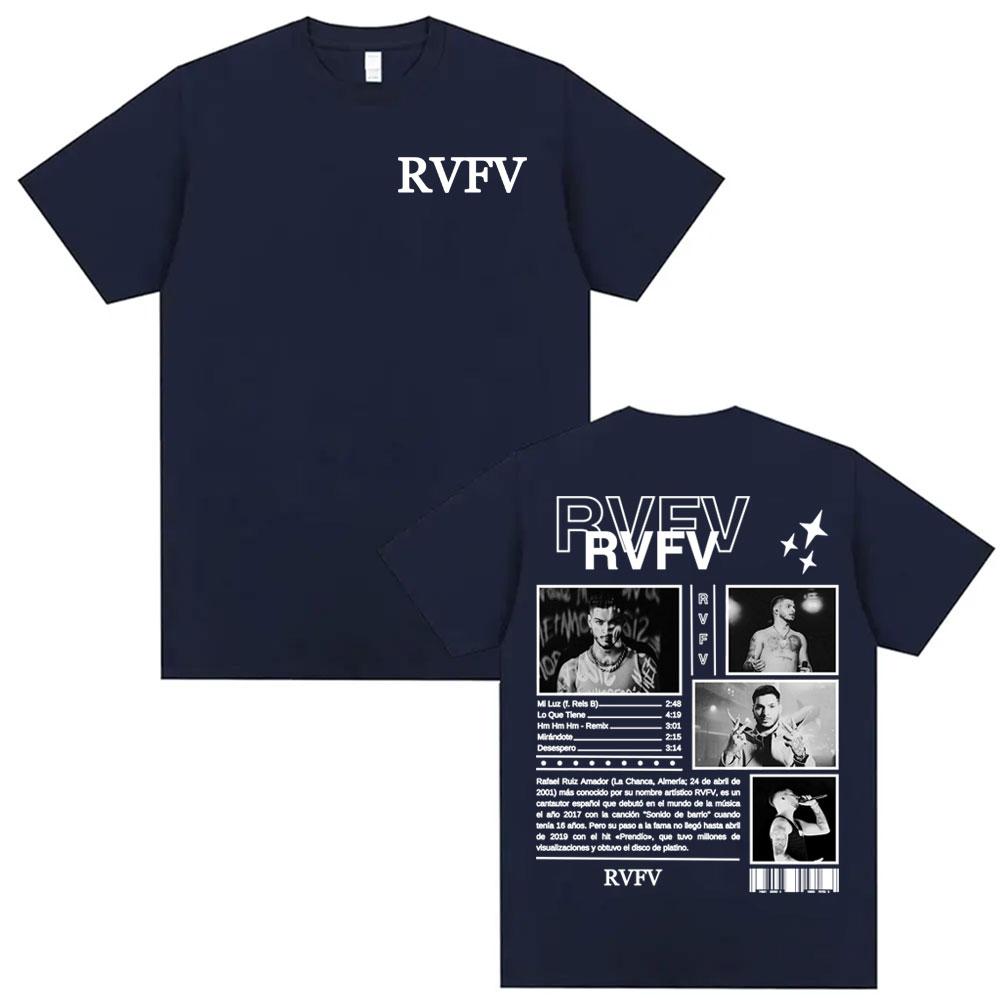 Rapper RVFV Eltiburón Tour 2024 Cover T Shirts Fashion Casual O-Neck Short Sleeve T-shirt Men Women Oversized T Shirt Streetwear