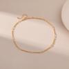 K Gold Plated Beaded Chain Clavicle Necklace Handmade Minimalist Cool Style