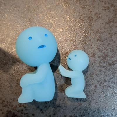 SMISKI Bath Series Otter Glow Dark Mini Figure Japan