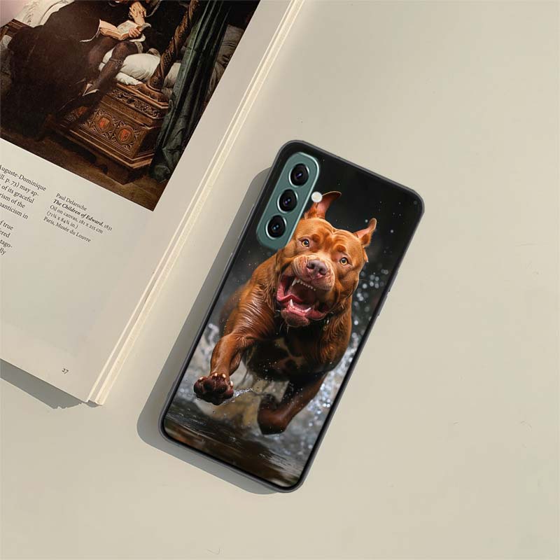 Pit Bull Lovely Pet Dog Pitbull Phone Case for Samsung A54 A14 A24 A34 A17 A37 A57 A55 A35 A25 A15 A07 A05S A04S A12 A22 A32 A52