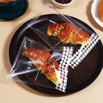 100Pcs Clear Transparent Self-adhesive Food Packaging Baking Bread Sliced Toast Sandwich Snack Bags