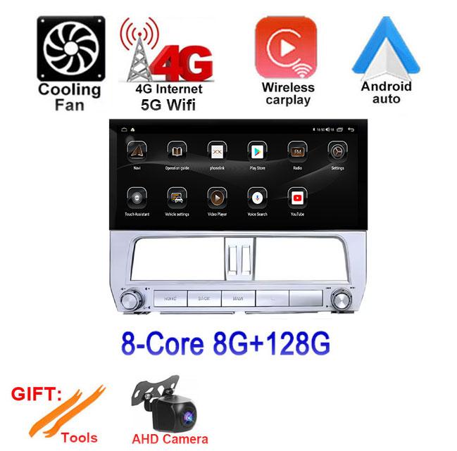 12.3'' For Toyota Prado 2018 Android 14 DSP Car Radio Multimedia Video Player GPS Navigation Stereo WiFi BT Carplay Auto