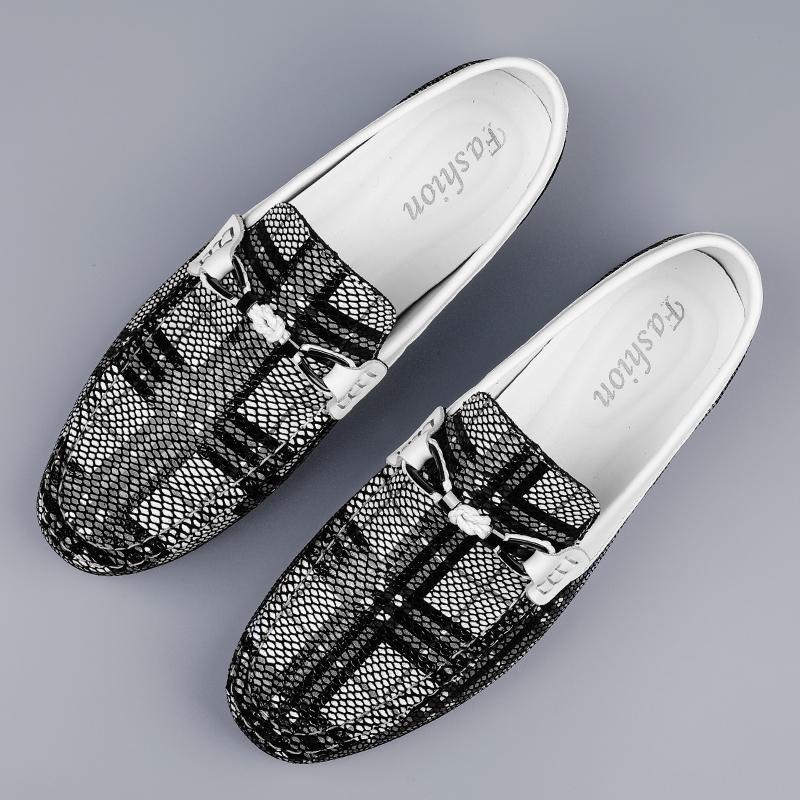 Fashion Hot Selling Men's Leather Casual Shoes Europe America High-end Banquet Dress Shoes Soft Soled Men's Flat Bottomed Loafers