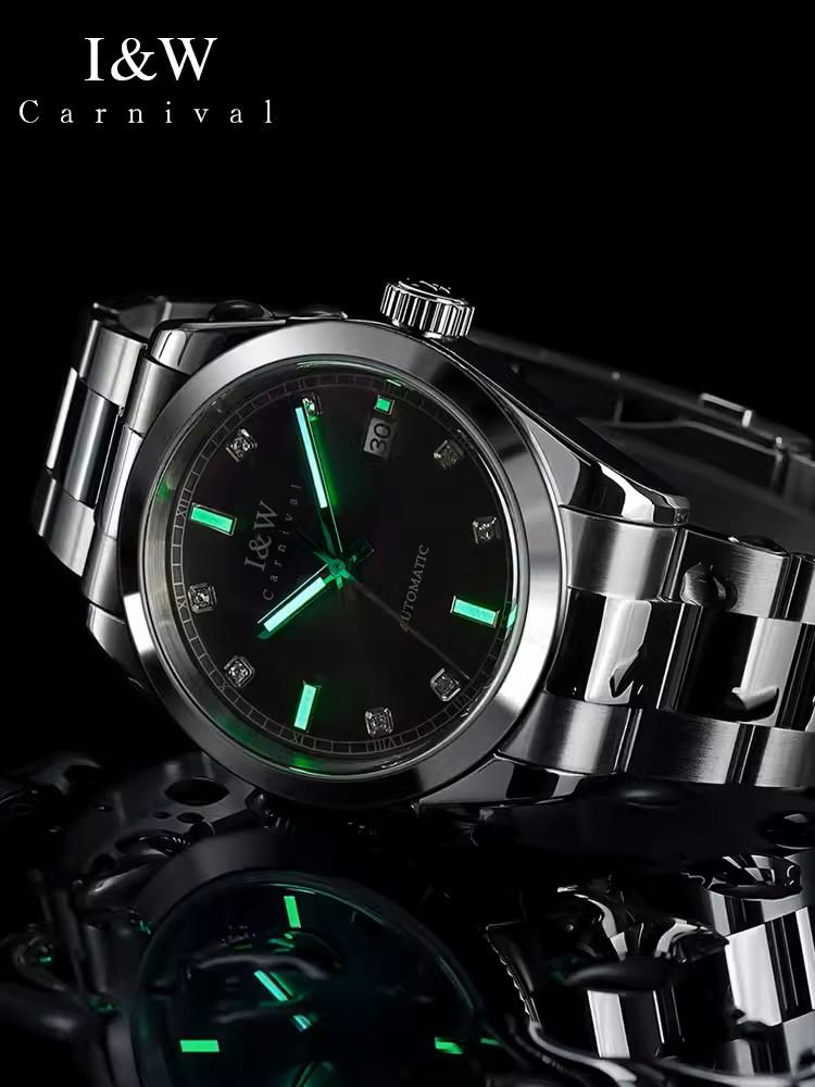 Japan Mechanical Movement IW New Men Automatic Watch for Men Luminous 50M Waterproof Sapphire Glass Watch Reloj Hombre