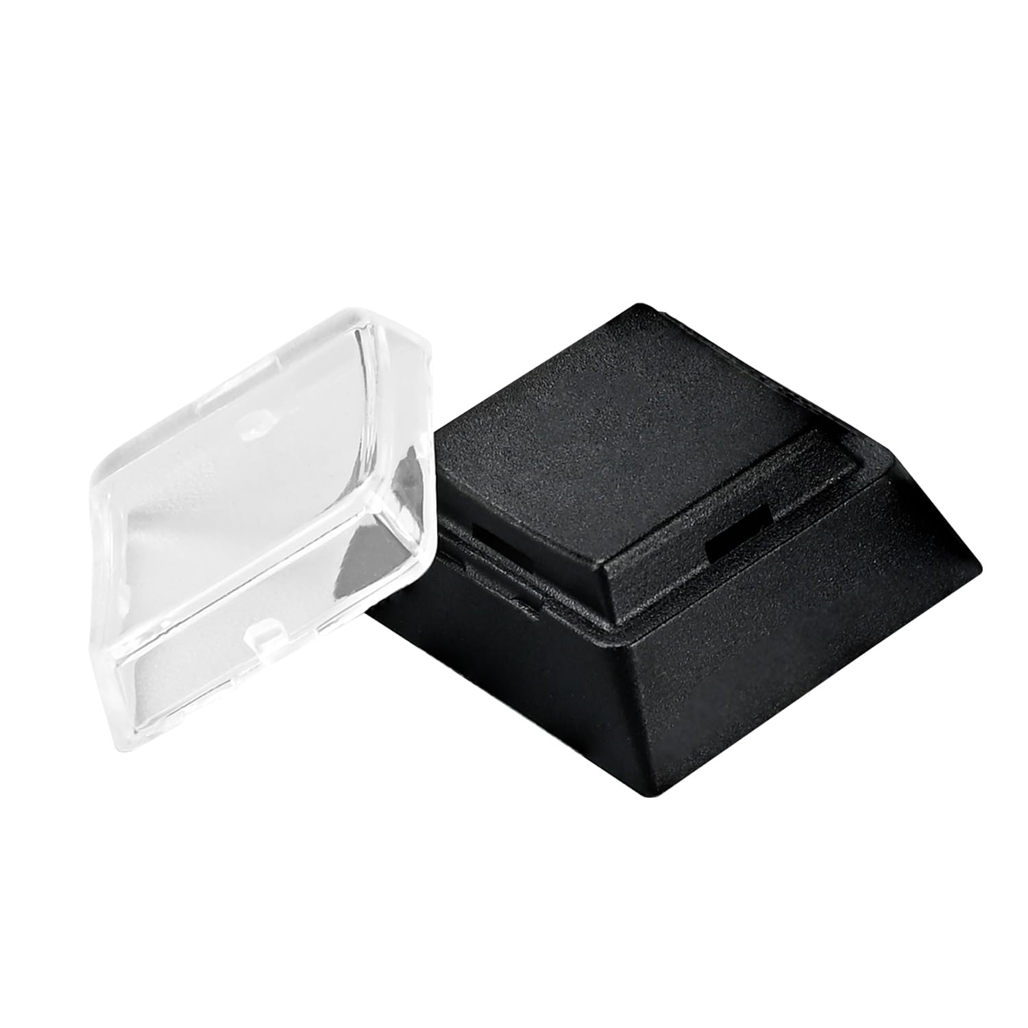 

BTXETUEL Instant Custom Double Layer Keycaps with Transparent Cover Caps for DIY Removable Stickers and Paper Cuts Compatible with Cherry MX Switches чорний
