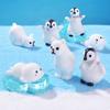 10pcs Realisitic Animals Figurines Resin Polar Bear Penguin Seal Iceberg Figures Miniature Cake Toppers for DIY Create Ornament