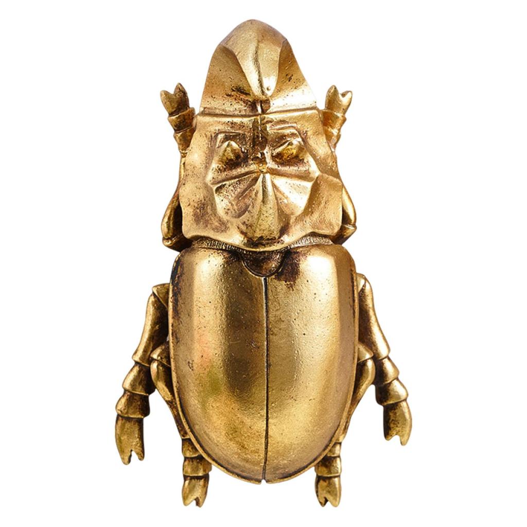 Beetles Wall Hanging Ornament Golden Artwork Walls Sculpture Decoration for Bedroom