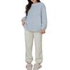 DAYCLOSET Roomwear Fluffy Long Warm Pajama Set for Roomwear226 Light Blue X Women's Set, Boa, Sleeves, Fall/Winter, (JP, Alphabet, M, White)