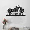 Custom Metal Motorcycle Emblem, Personalized Garage Badge, Man Cave Wall Art, Custom Sign Gift