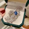 XILIANGFEIZI Company Gift  New High Quality Feather Crystal Brooch Palace Vintage Jewelry Men