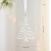 Christmas Bow Ornament Sparkling White Christmas Bell Christmas Star Ornament Festive For Party Decoration Holiday Celebration