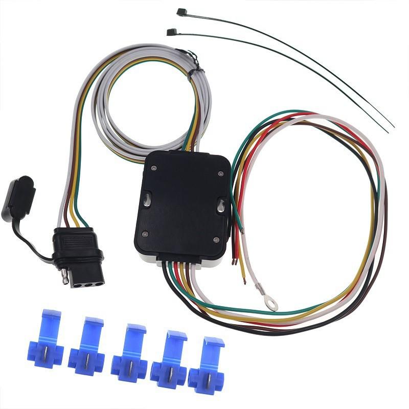 4-Pin Trailer Socket To 3-to-2 Taillight Converter Wiring Harness (Model 56190)