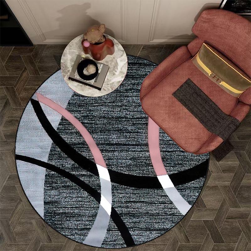 Modern Simple Round Carpet Living Room Sofa Mat Easy Clean Large Bedroom Decoration Home Rugs Washable Coffee Tables Floor Mat