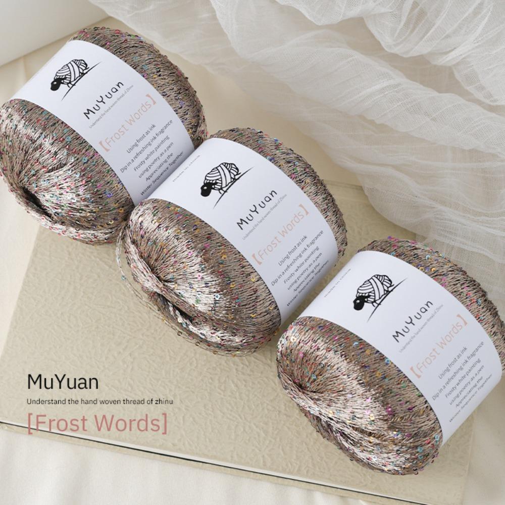 Dense Sequin Crochet Thread Nylon Crochet Supplies Handmade DIY Woven Thread Handmade Projects