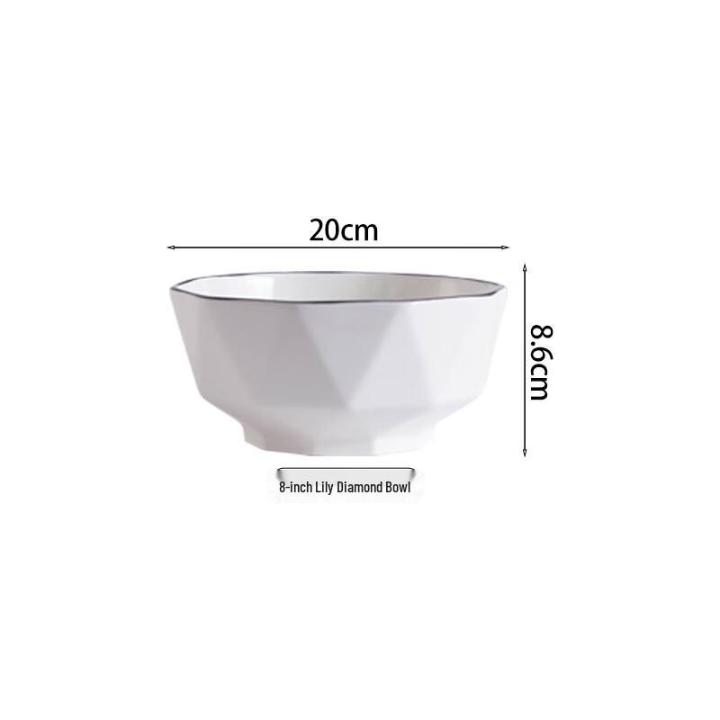 Lin Pan Lily Diamond 8-inch Ceramic Bowl