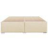 Bed Frame without Mattress Cream 200x200 cm Fabric