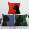 A Vintage Black Cat Smoking Cushion Cover For Pillow Printing Sofa Decoration Home Car Room Coffee Shop Office Nordic Simplicity