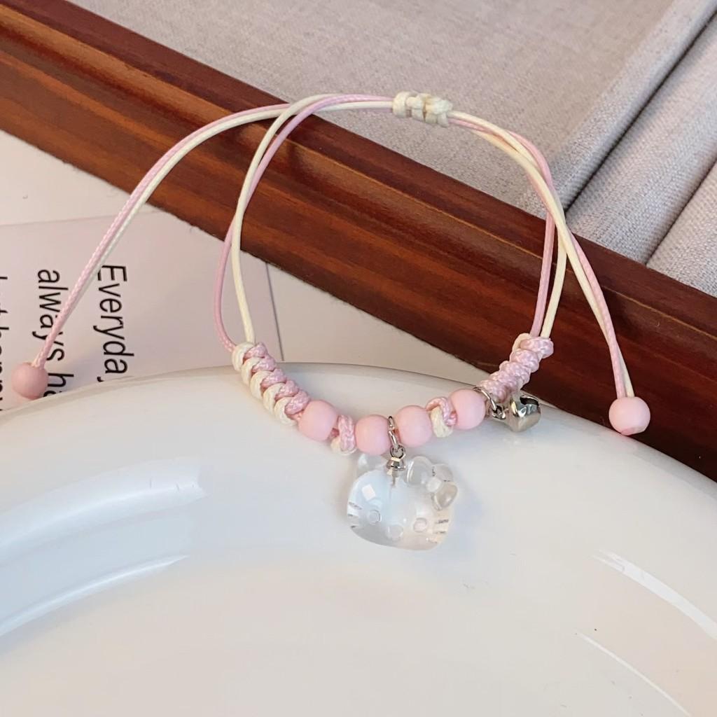 Handmade Cat Adorable Bracelets For Women With Sweet Aesthetic In Soft Pink And Blue Ideal For Accessories Trendy