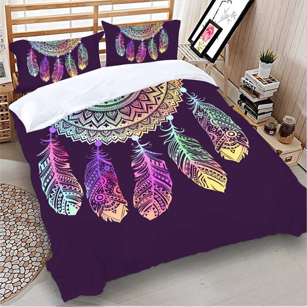 Dream Catcher Quilt Duvet Doona Cover Set Single Double Queen King Size Bedding