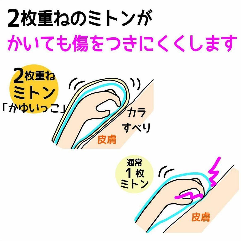 Used Popular Item) 1) (2 Pcs) White Atopy Skin Compatible 4 Years Old ~ Adult WL Itchy Mittens Wanwan Baby Japan Puff