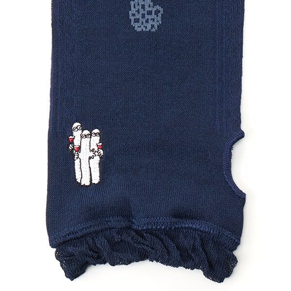 Moomin Arm Warmers Grape Pattern with Hattifattener Embroidery - Cooling,