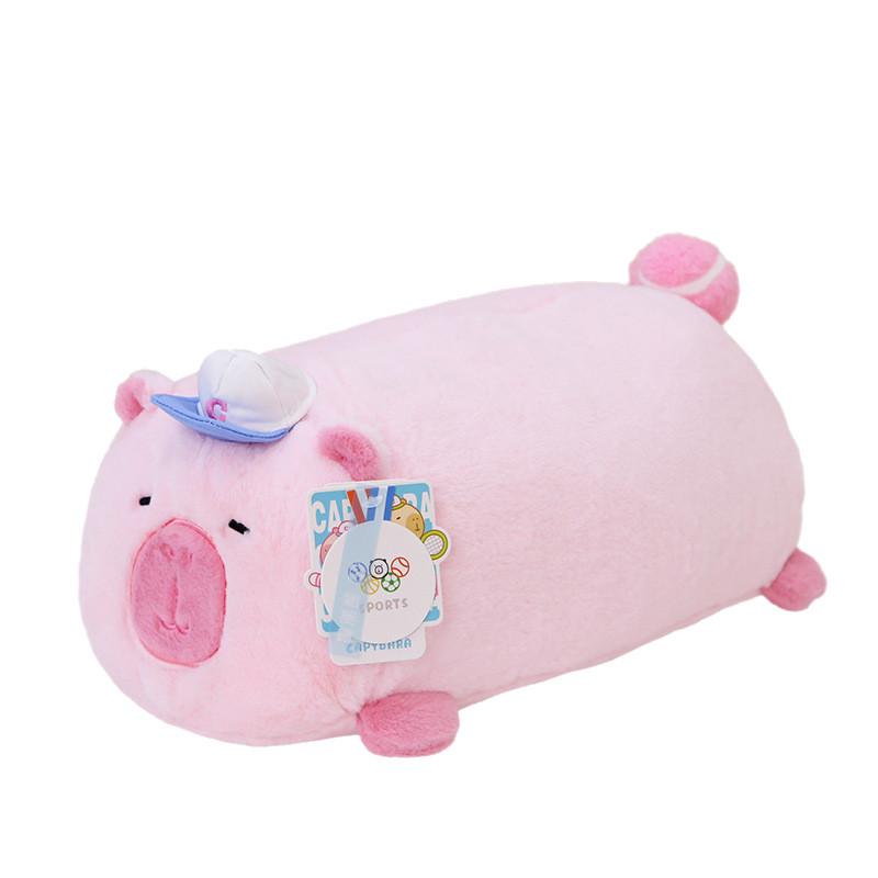 

Adorable Sports Capybara Plush Toy Soft Pp Cotton Stuffed Animal 45cm Pink рожевий