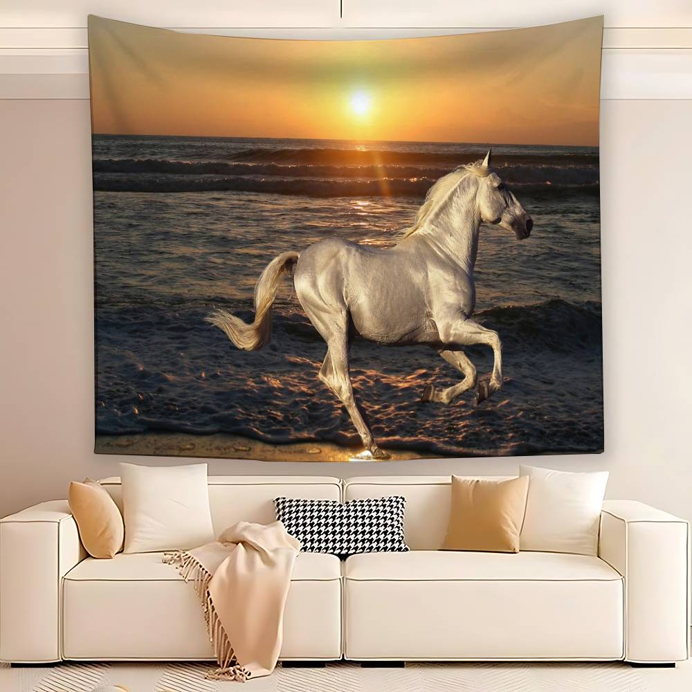 Running Horse Tapestry Customizable Tapestries Of Various Styleswall Hangings Celebrity Photo Printingwall Hangings