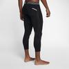 Nike Striped Logo Print Cropped Compression Tights Men Bottoms Black 880825-010