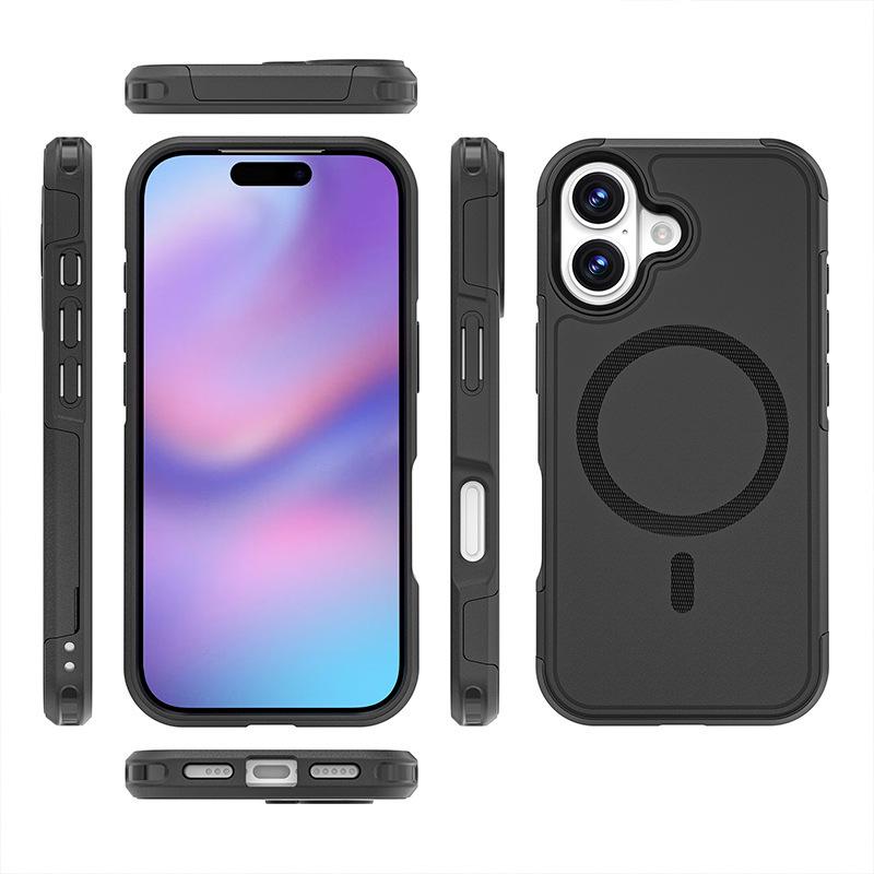 Strong Magnetic Anti-drop Full Coverage Case for iPhone 17 чёрный