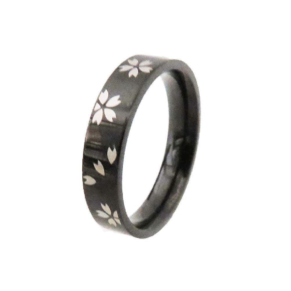 

Ring Pairing 17 Cherry Blossom Stainless Steel Ring Wedding Engagement Cherry Blossom Ring Black 17 okabk17 [PIAcollection] No. No.