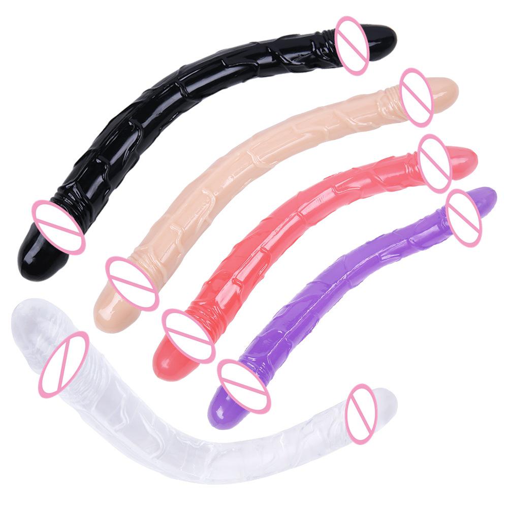 Double-Ended Skin-Friendly Odorless Realistic Dildo for Unisex Use and Solo Play