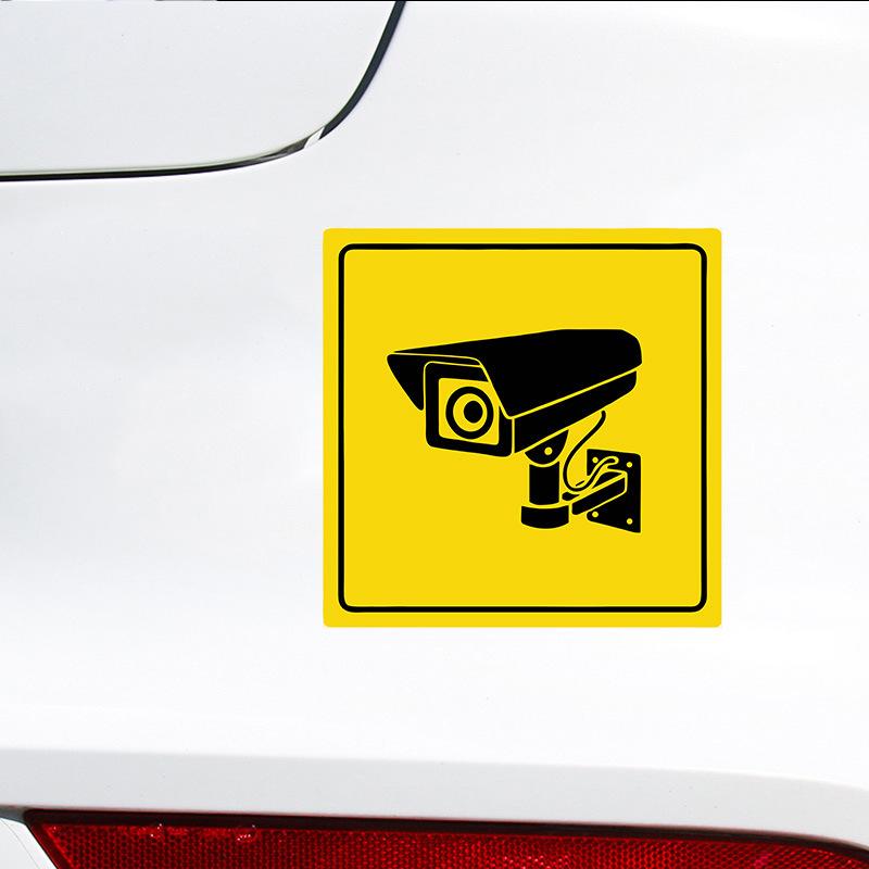 1Pcs Wall Art Decor Video Surveillance Warning PVC Plaque Retro Garage Wall Decoration For Restaurant Cafe Bar Club Accessories