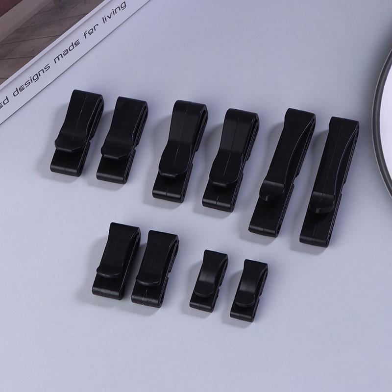 [LA] 10 Stück/Packung Schnellgleitverschluss Schnallenende Klipp Schieber Schwarz Für Camping Wandern Rucksack Verstellband Gurtband 20-51mm