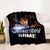Wednesday's Spellbound Journey Customize Your Name Blanket Cozy Personalized Blanket Comfortable for Seaside Living Room Home Decor Nap