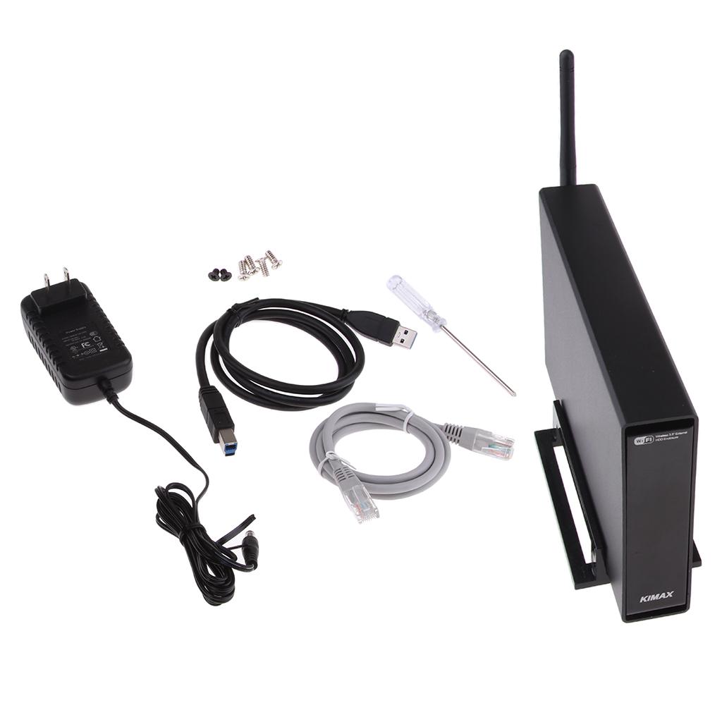 Buy 3.5'' USB 3.0 Hard Drive Case External HDD Enclosure Wireless ...