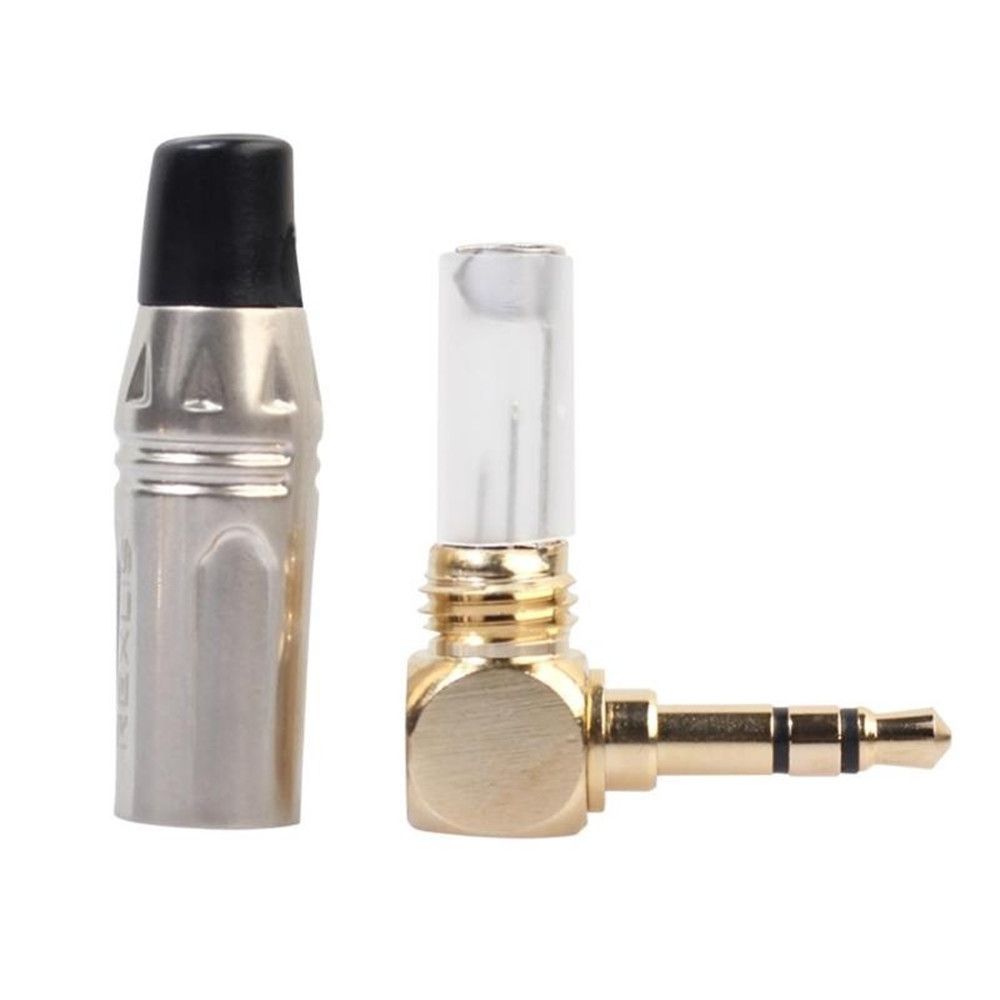 90 Degree 3.5mm Jack Plug Audio Adapter Stereo Audio Converter Right Angle Headphone Soldering Connector Headphone Adapter