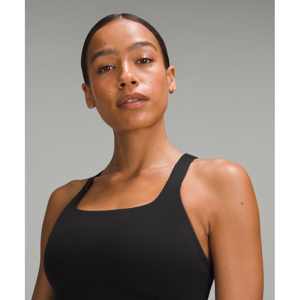 Lululemon Ultralu Square Neck Workout Bra  MeDium Support  D DD Cup Black