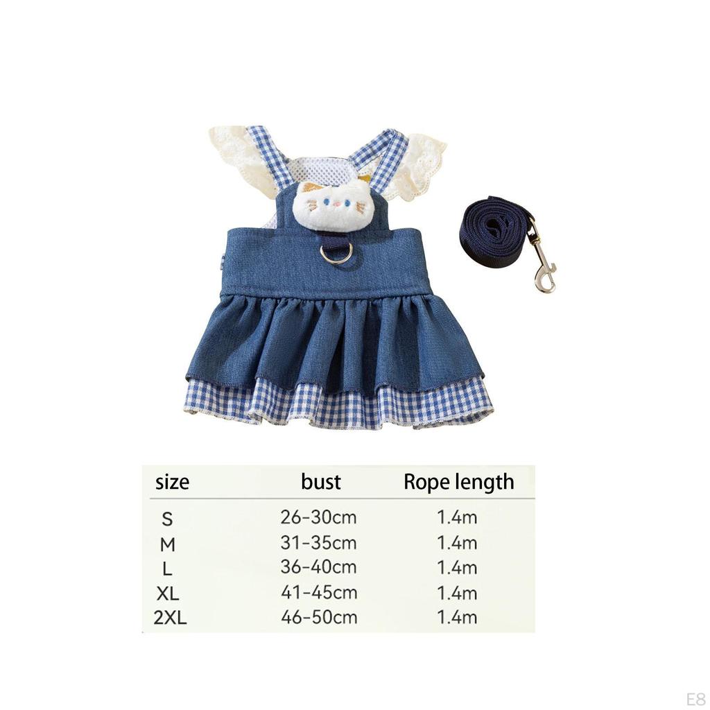 Psí šaty Kočičí princezna Šaty Letní Oblečení pro mazlíčky Legrační sukně pro štěně s D kroužky