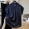 Sibaishe Women's Summer Lapel Linen Shirt