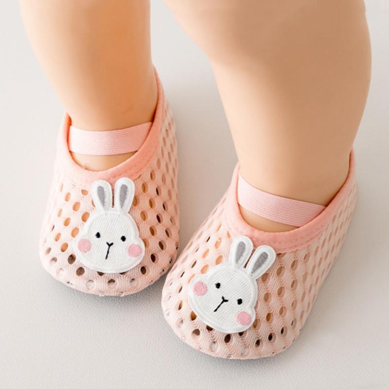 Calcetines de bebé para niños y niñas con dibujos animados, primeros pasos, antideslizantes, suela suave, para interiores