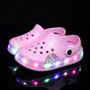Sandali Leggeri per Bambina Stampa Cartoni Animati Rosa Scarpe Estive da Spiaggia per Bambini Design Classico Antiscivolo da Esterno Zoccoli Casual per Bambini
