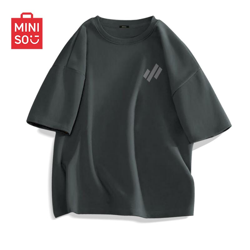 MINISO Men's Summer Pure Cotton Loose Fit T-shirt