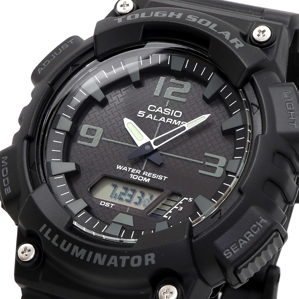 Casio Tough Solar Analog-Digital Quartz Watch AQ-S810W-1A2V Men's Black Overseas Model