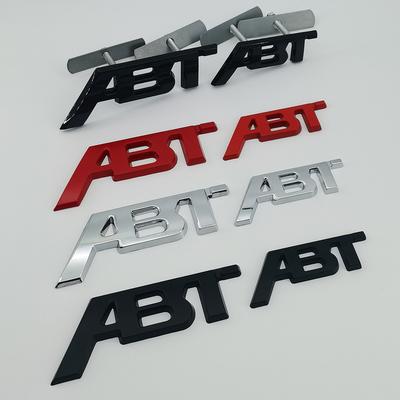 3D Metal Logo ABT Grill Emblem Badge Rear Trunk Badge Decal Sticker For 4IYEJ A3 A5 A6 Q5 Q7 Q8 S4 S5 S6 RS3 RS6 Car Accessories