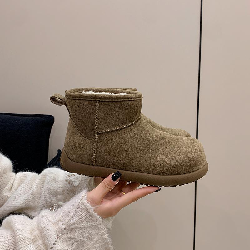 Dammode lätta höjdökande tjocksulade vintervarma pälsfodrade snökängor plyschfoder halkfria vardagliga sportiga bomullskängor