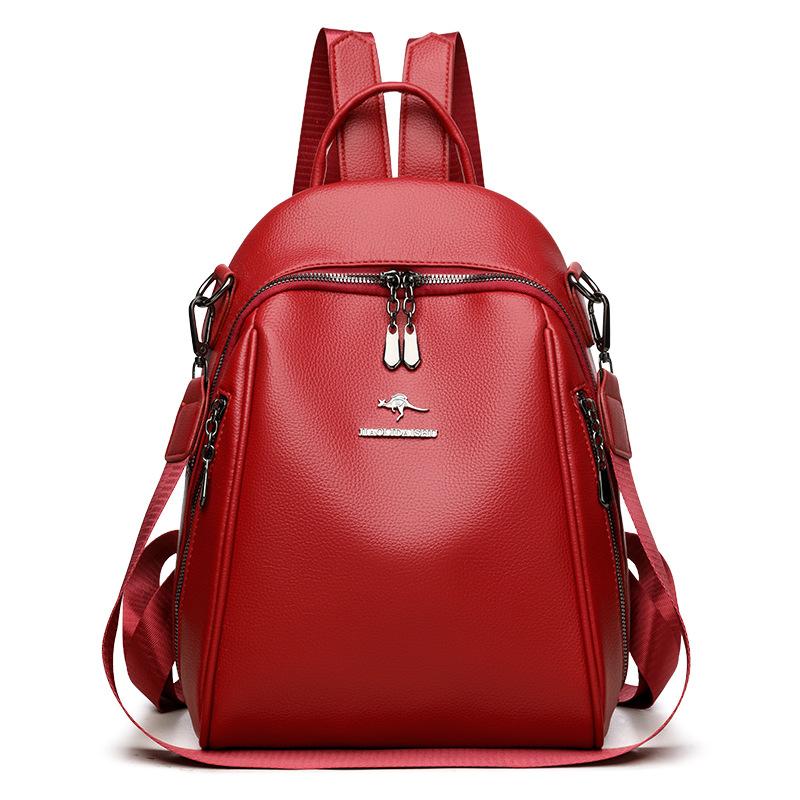 Women's Backpack PU Large Capacity Backpack Commuter Multi-function Shoulder Bag