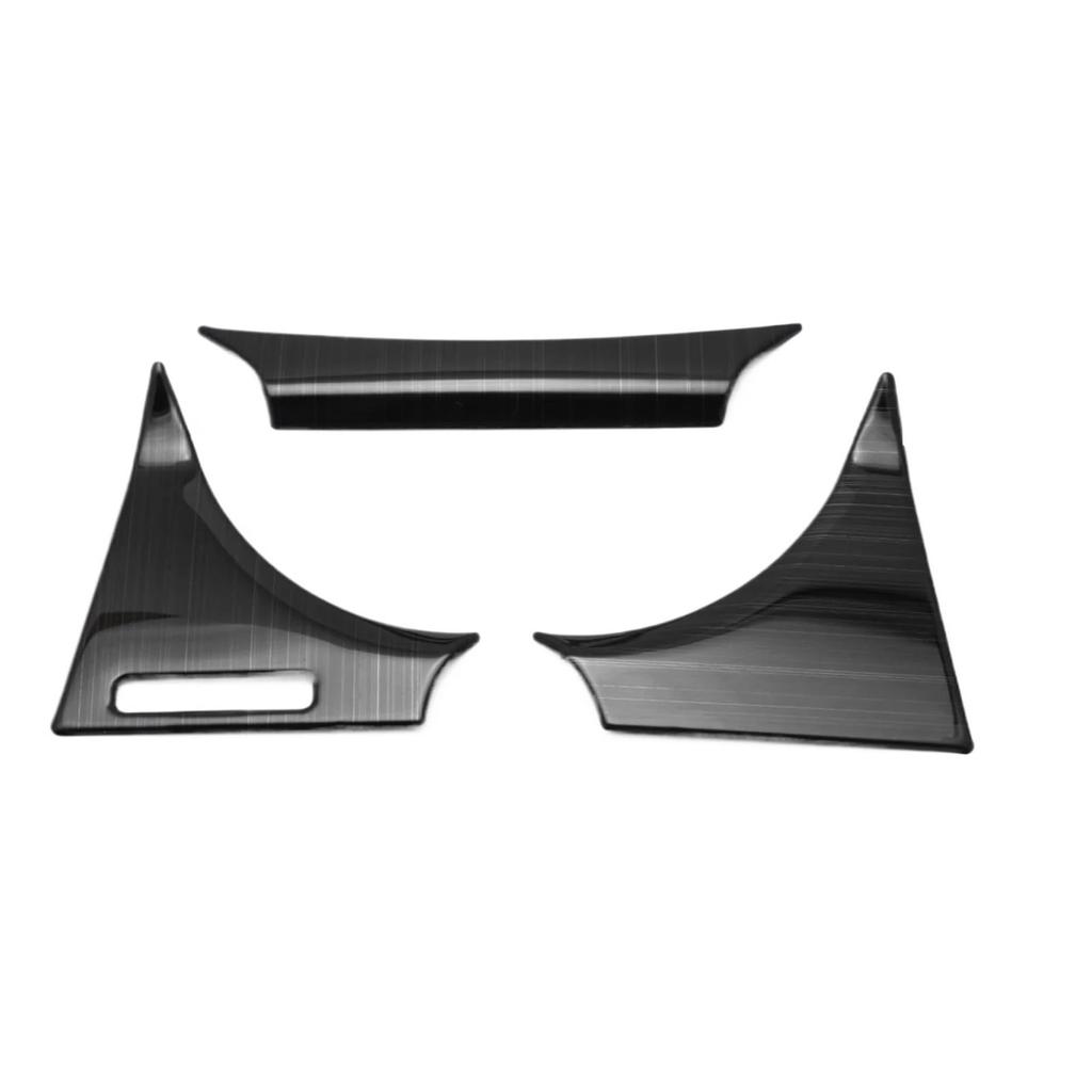 3 Pieces Black Titanium Interior Dashboard Panel Meter Surround Cover Molding Trim for Camry XV70 2018 2019 2020 2021
