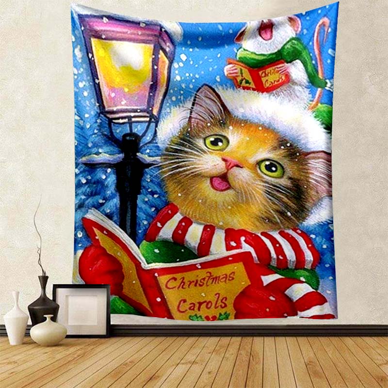 Beach Blanket Living Room Decoration Bedroom Background Cloth Santa Red Riding Hood Gnome Cute Tapestry Wall Hanging