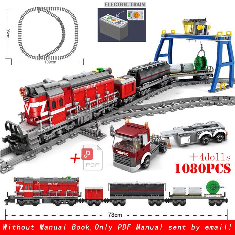 City Trains Flexible Tracks Forked Straight Curved Rails Switch Building Blocks Creative Toys for Kids Gifts