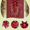 Winter Xmas Decorative Door Wreath Realistic Teardrop Swag for Entryway Home Wall Decoration